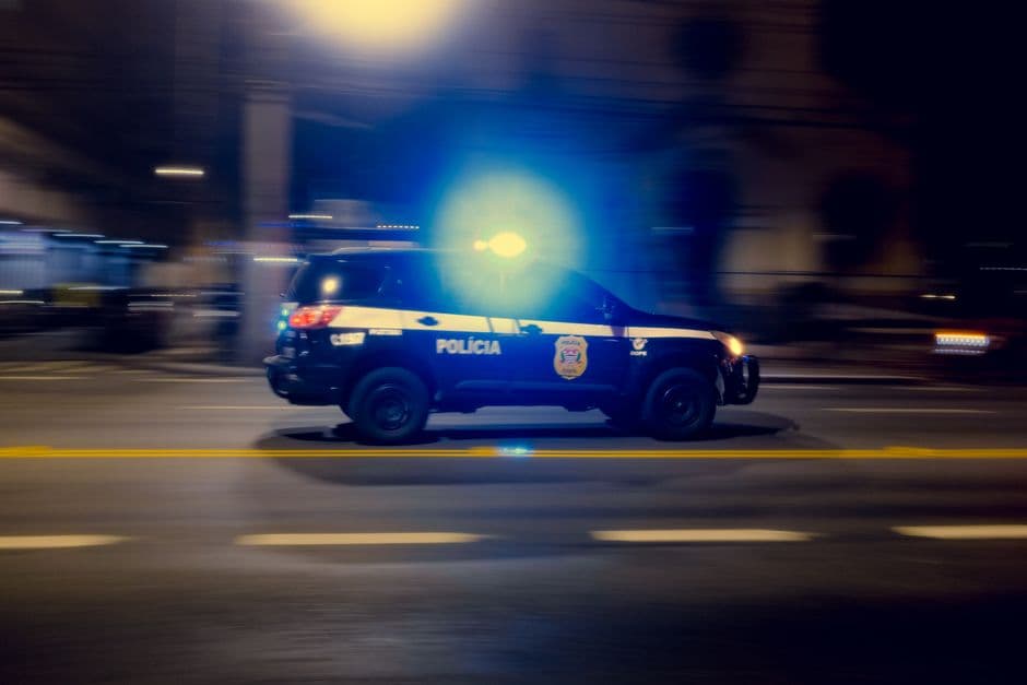 Car Accident Scene Police