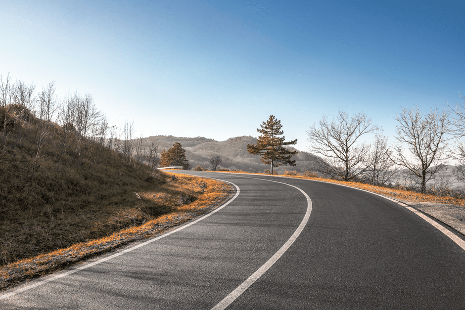 Empty Road Accident Scene in Illinois