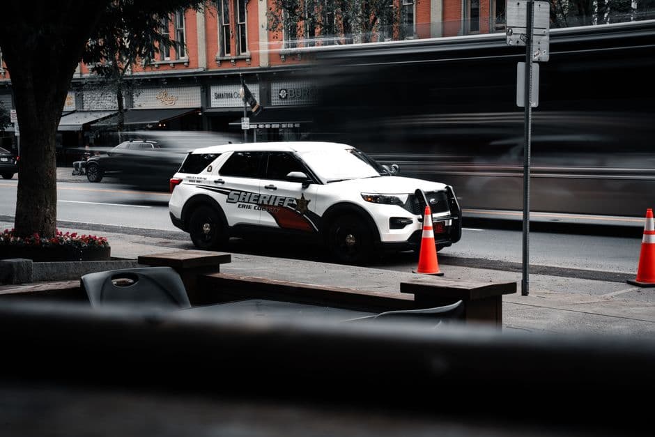 Police Car Accident Scene in Georgia