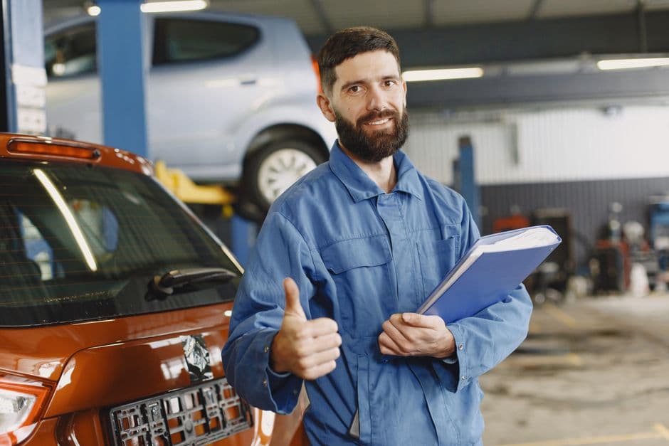 Damaged Car Repair Body Shop