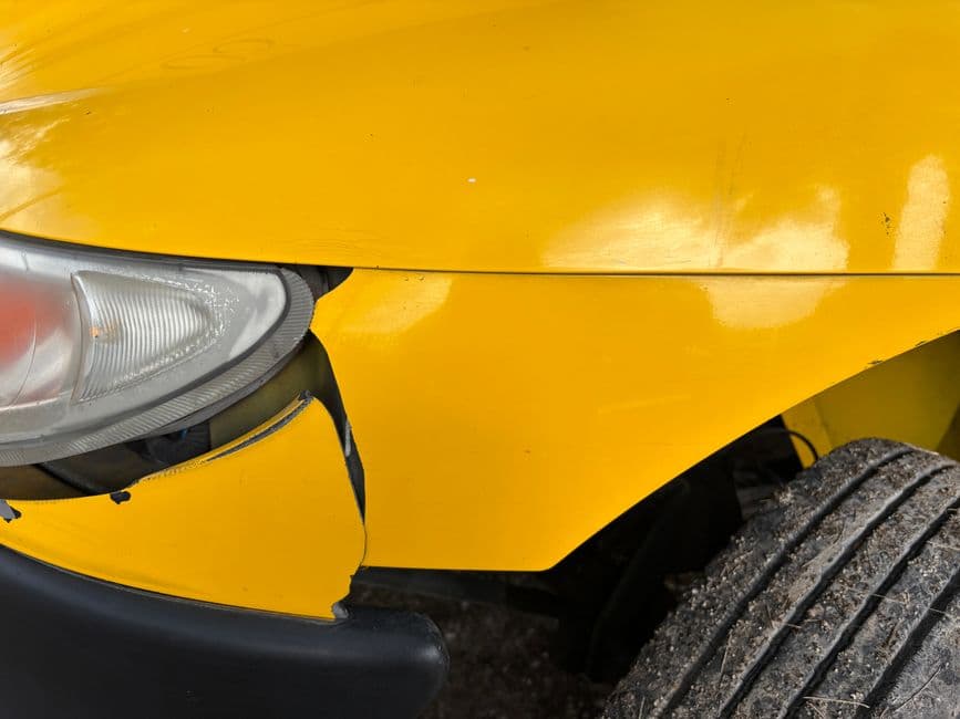 Rear End Collision Bumper Damage